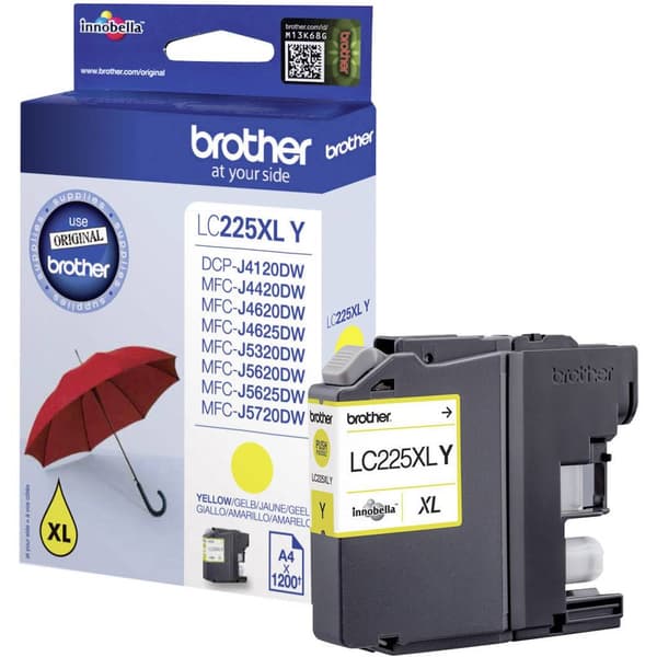 Brother Bläck LC-225XLY Original Gul LC225XLY