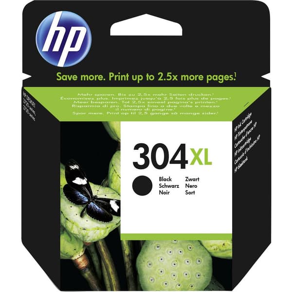 HP 304XL Bläck Original Svart N9K08AE Bläck