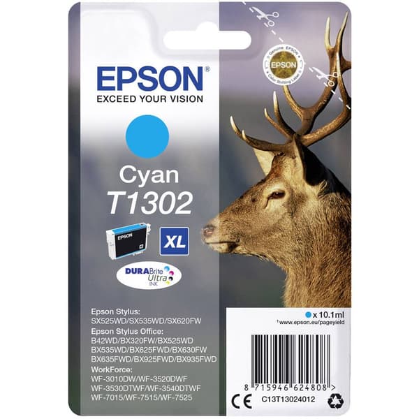 Epson Bläck T1302 Original Cyan C13T13024012