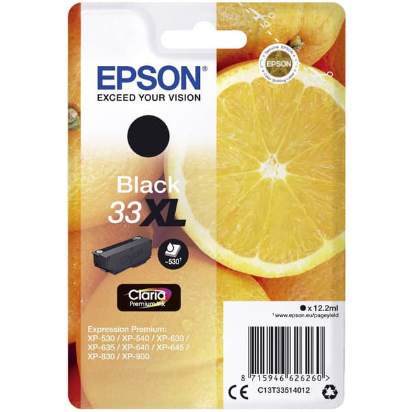 Epson Bläck T3351, 33XL Original Svart C13T33514012