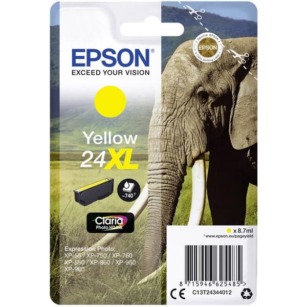 Epson Bläck T2434, 24XL Original Gul C13T24344012