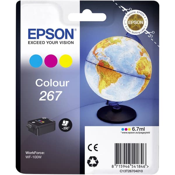 Epson Bläck T2670, 267 Original Cyan, Magenta, Gul C13T26704010