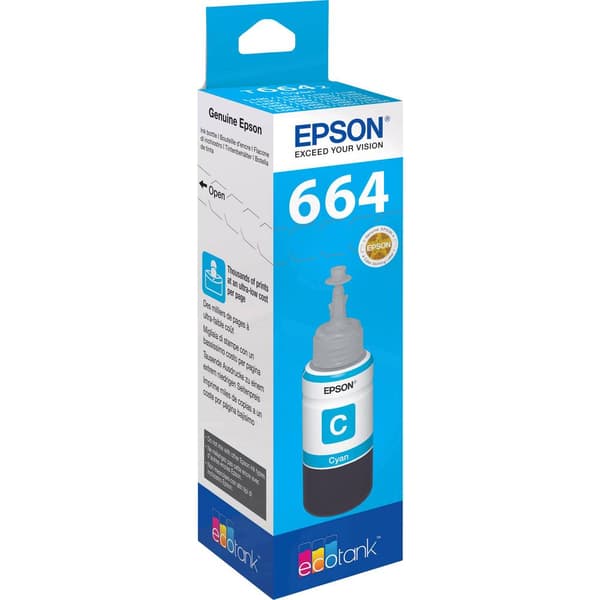 Epson C13T66424010 664 EcoTank Påfyllning Original Epson Cyan 70 ml