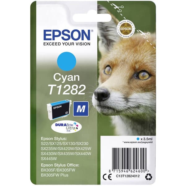 Epson Bläck T1282 Original Cyan C13T12824012