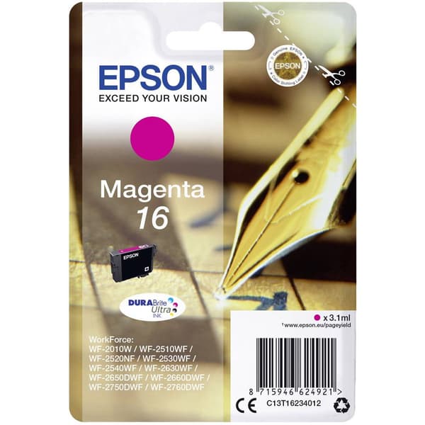Epson Bläck T1623, 16 Original Magenta C13T16234012
