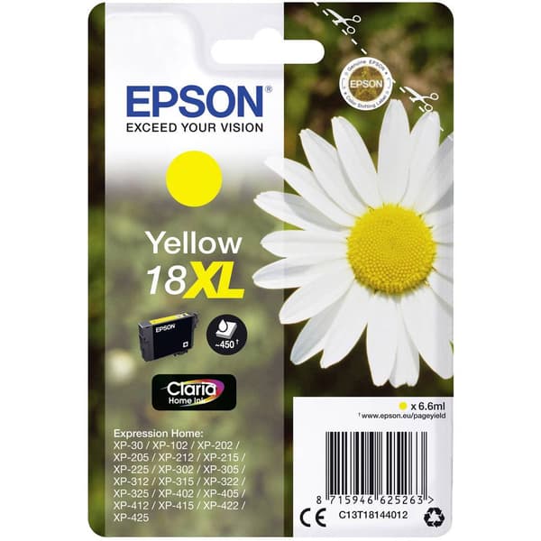Epson Bläck T1814, 18XL Original Gul C13T18144012