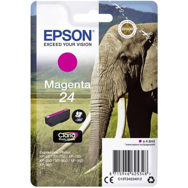 Epson Bläck T2423, 24 Original Magenta C13T24234012