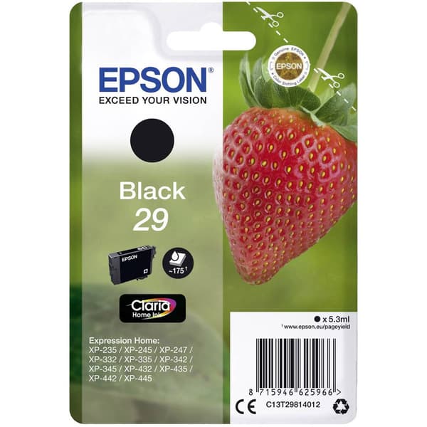 Epson Bläck T2981, 29 Original Svart C13T29814012