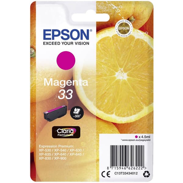 Epson Bläck T3343, 33 Original Magenta C13T33434012