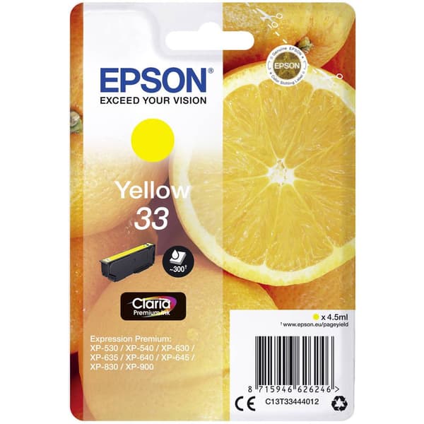 Epson Bläck T3344, 33 Original Gul C13T33444012