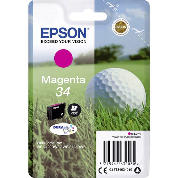 Epson Bläck T3463, 34 Original Magenta C13T34634010