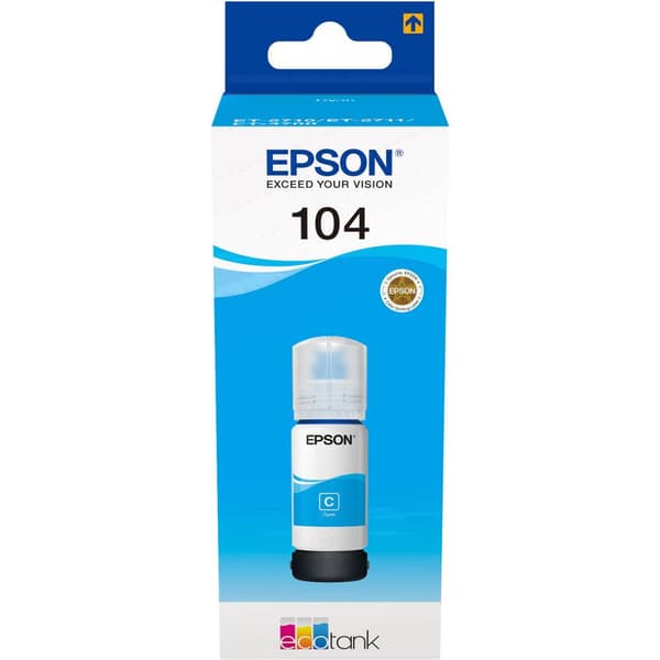 Epson C13T00P240 104 EcoTank Påfyllning Original Epson Cyan 65 ml