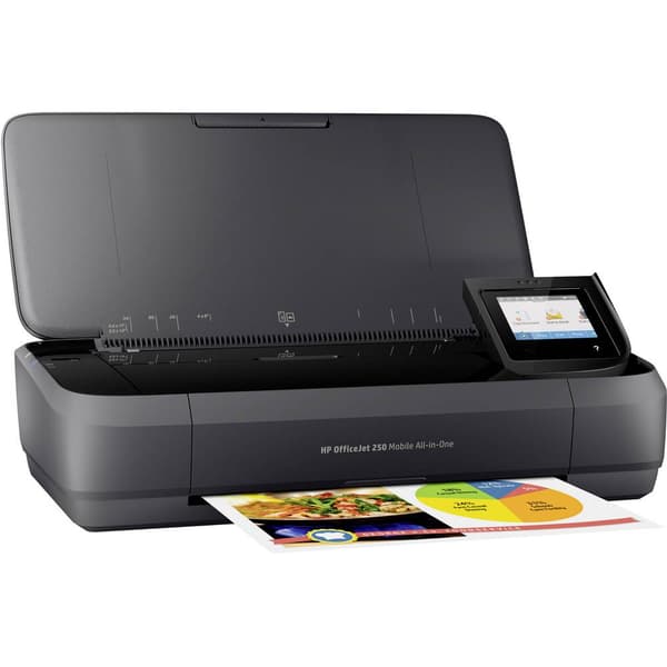 HP OfficeJet 250 All-in-One Multifunktionsskrivare Bläckstråleskrivare Färg A4 Skrivare, skannrar, kopiatorer Batteridr