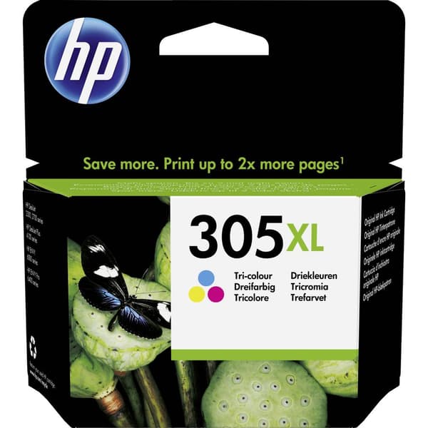 HP Bläck 305XL Original Cyan, magenta, gul 3YM63AE