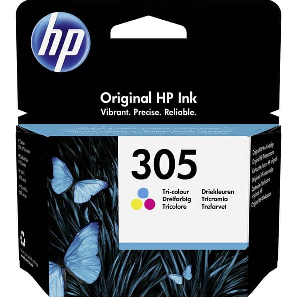 HP Bläck 305 Original Cyan, magenta, gul 3YM60AE