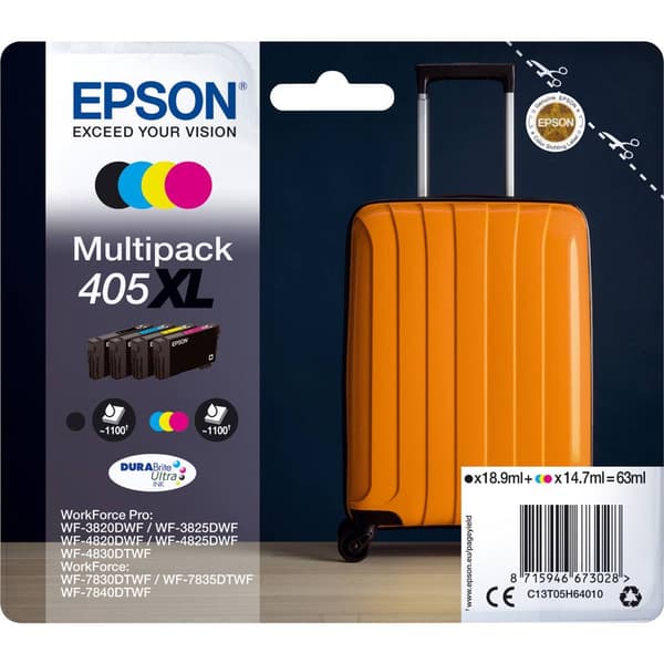 Epson Bläck T05H6, 405XL Original Kombi-pack Svart, Gul, Cyan, Magenta C13T05H64010