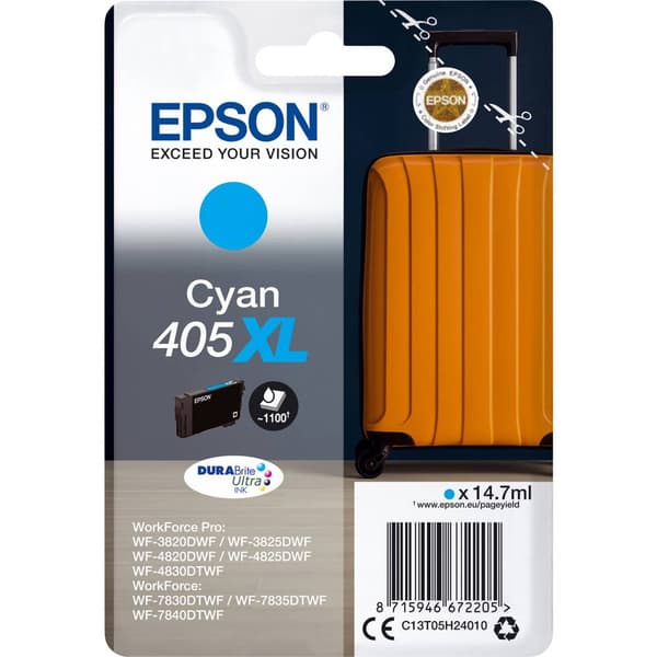 Epson Bläck T05H2, 405XL Original Cyan C13T05H24010