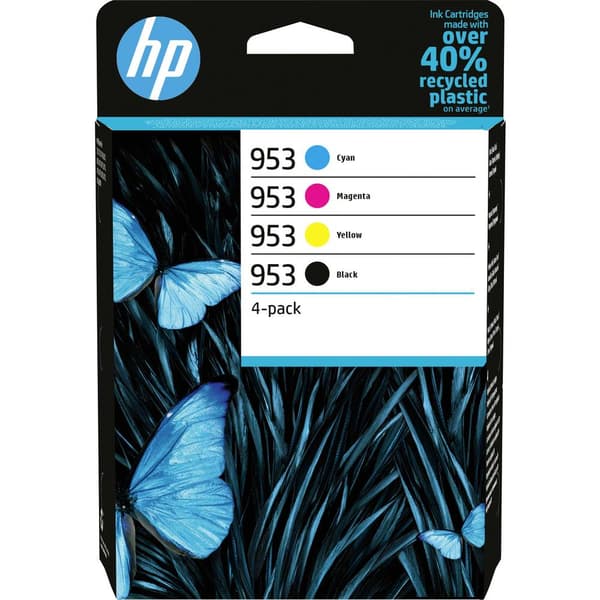 HP 953 Bläck 4-pack Original Svart, cyan, magenta, gul 6ZC69AE Bläck