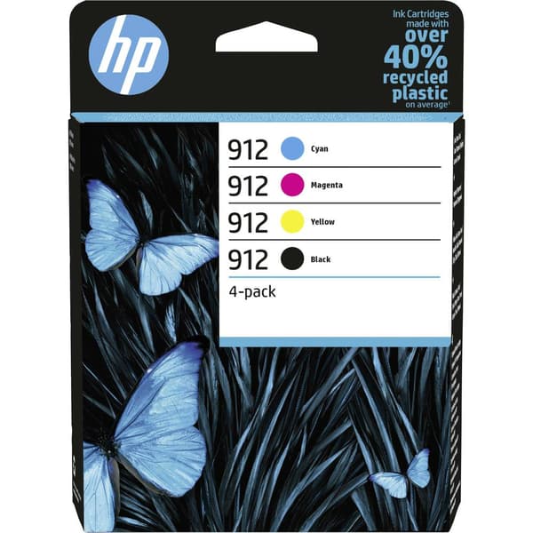 HP 912 Bläck 4-pack Original Svart, cyan, magenta, gul 6ZC74AE Bläck