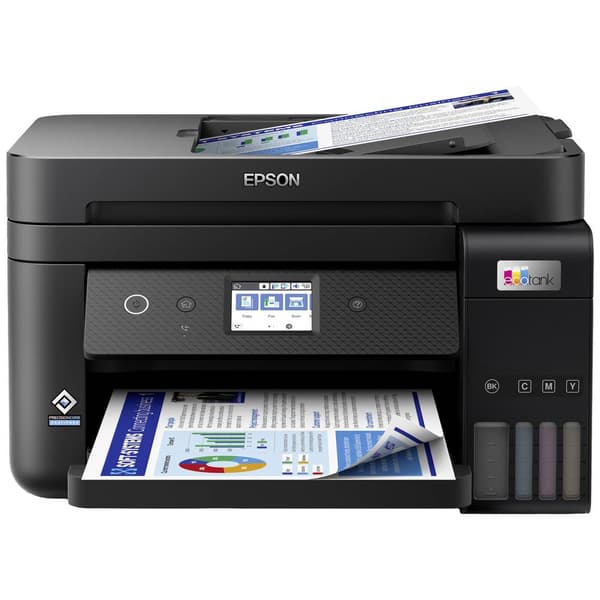 Epson EcoTank ET-4850 Multifunktionsskrivare A4 Skrivare, skanner, kopiator, fax ADF, Duplex, LAN, USB, WiFi, Bläcktank