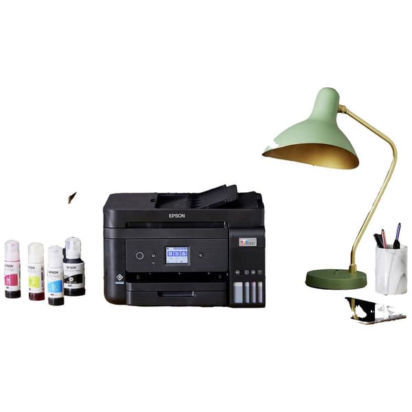 Epson EcoTank ET-4850 Multifunktionsskrivare A4 Skrivare, skanner, kopiator, fax ADF, Duplex, LAN, USB, WiFi, Bläcktank