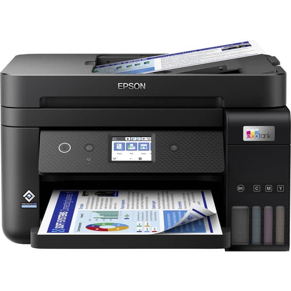 Epson EcoTank ET-4850 Multifunktionsskrivare A4 Skrivare, skanner, kopiator, fax ADF, Duplex, LAN, USB, WiFi, Bläcktank Svart