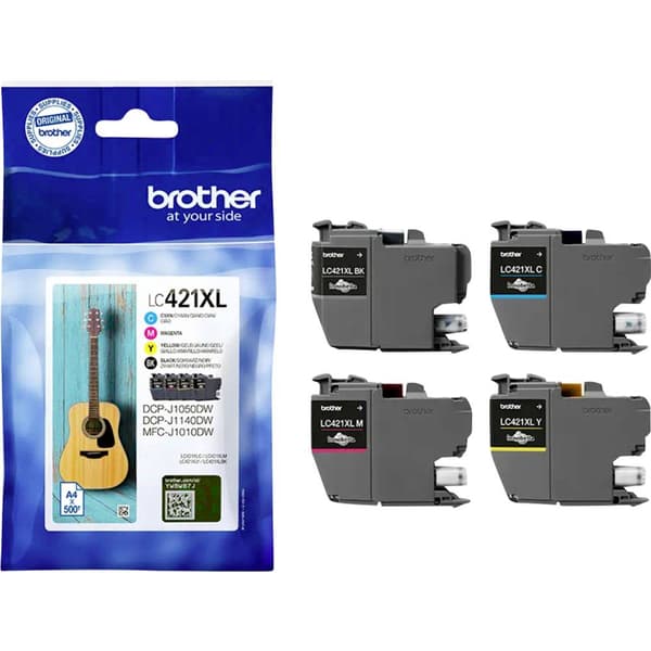 Brother Bläck LC-421XLVAL Original Kombi-pack Svart, Cyan, Gul, Magenta LC421XLVAL