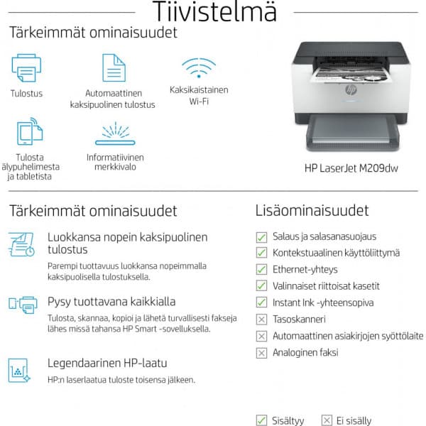 HP LaserJet M209dw -tulostin