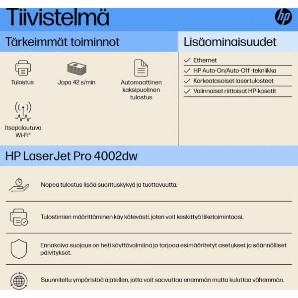HP LaserJet Pro 4002dw -printer