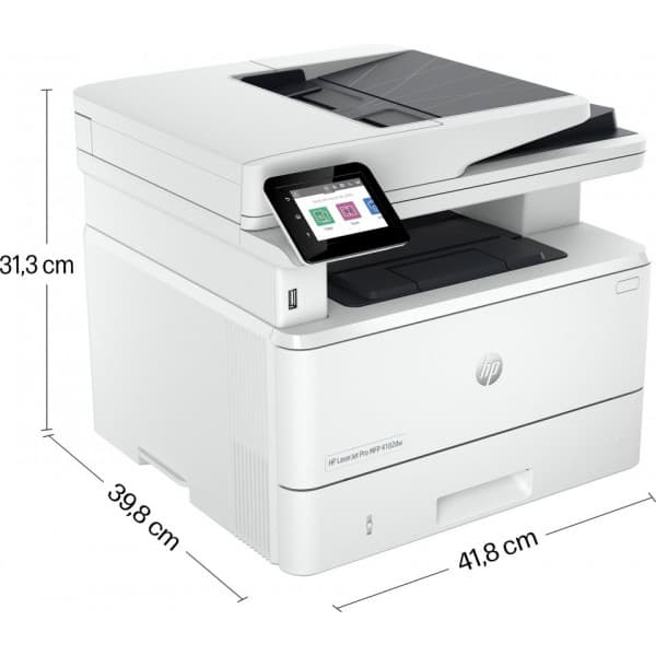 HP LaserJet Pro 4102dw printer, hvid