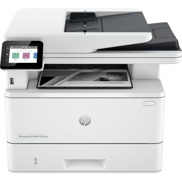 HP LaserJet Pro 4102dw printer, hvid