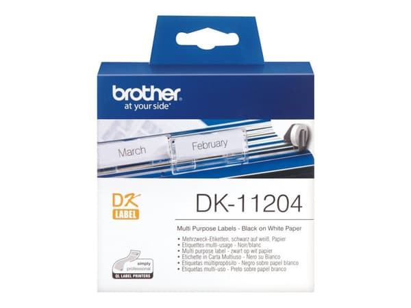 Brother DK-11204 – 400 Etiketter på 17 x 54 mm