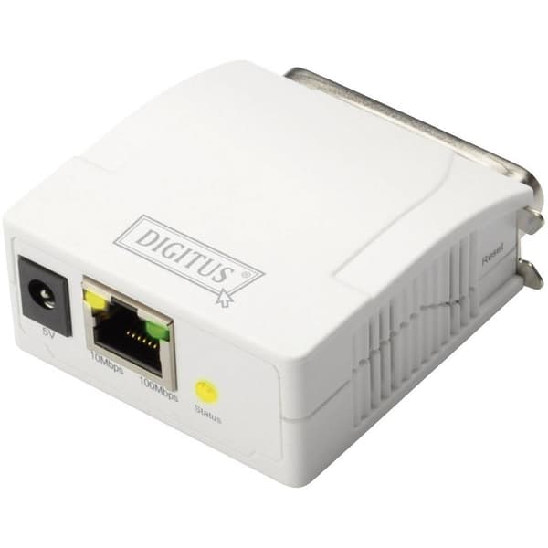 Digitus DN-13001-1 Nätverks-printserver LAN 100 Mbit/s, Parallel (IEEE 1284)