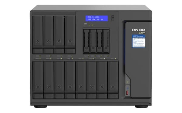 TVS-H1688X-W1250-32G 16BAY/3.3 GHZ 6C 32GB DDR4 4 X 2.5GBE Svart