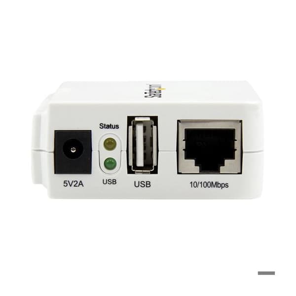 STARTECH USB 2.0 Wireless N Print Server - 10/100 Mb/s Ethernet-port - 802.11 b/g/n och 150 Mb/s - Vit