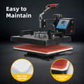 Miniatyrbild 4 av 9: 8 i 1 värmepress 1250 W multifunktionell T-shirt-värmepress med LED digital temperatur- och tidsregulator