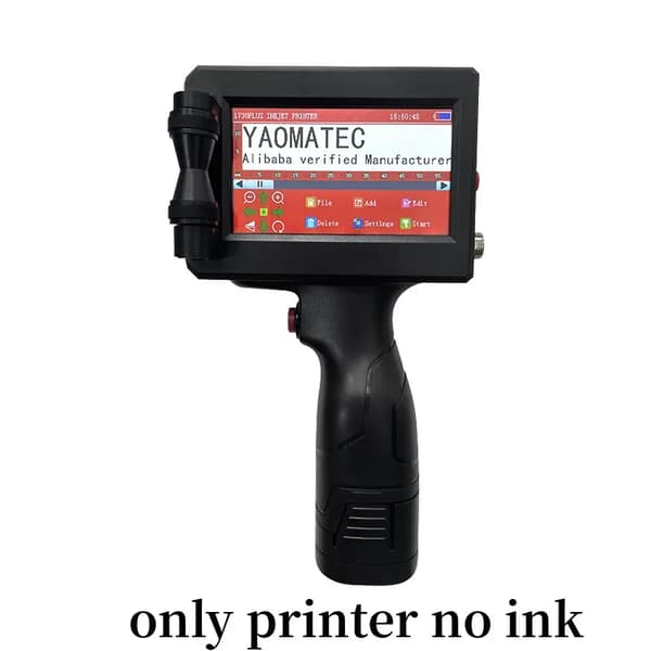Transportabel håndholdt inkjet printer, høj opløsning, lang batterilevetid,kun printer ingen blæk