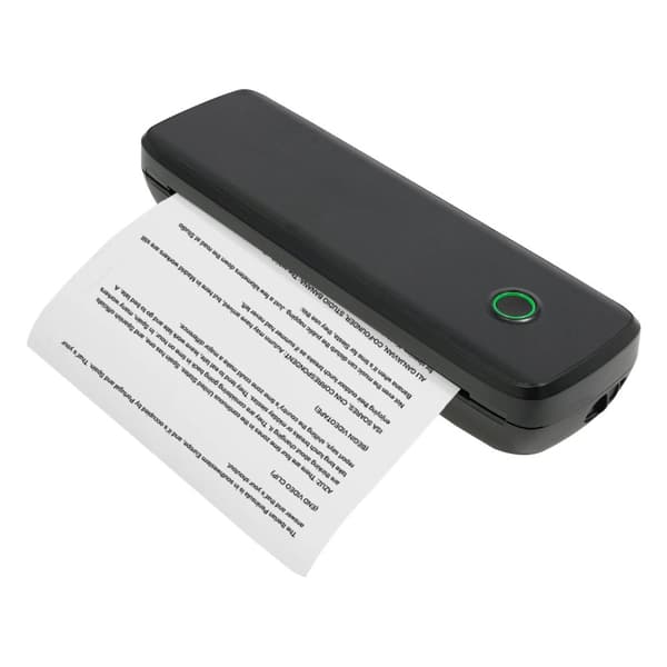 A4 Lämpöprinteri, Bluetooth-yhteys, Kannettava muotoilu, Monipuolinen paperiyhteensopivuus,musta
