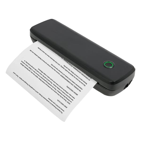 A4 termisk printer, Bluetooth-forbindelse, bærbart design, kompatibilitet med flere papirtyper,sort