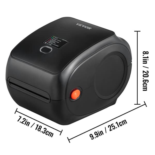 Termisk Label Printer, Udskrivningshastighed på 150mm/s, Bluetooth Forbindelse,sort