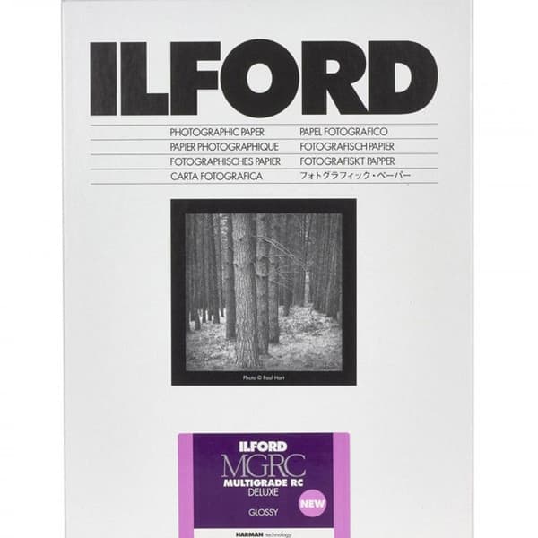 Ilford multigrade v rc de luxe mgd.1m - glänsande yta 17,8 x 24,0 cm 25 ark