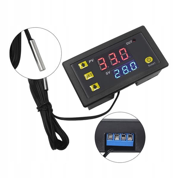 TEMPERATURREGLERING ELEKTRONISK TERMOSTAT 12V