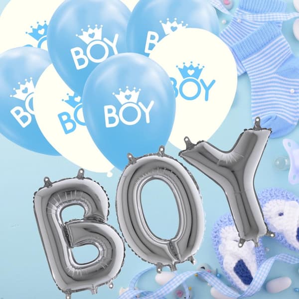 Ilmapallot Boy Foil Ilmapallot Latex Baby Shower Syntymäpäivä