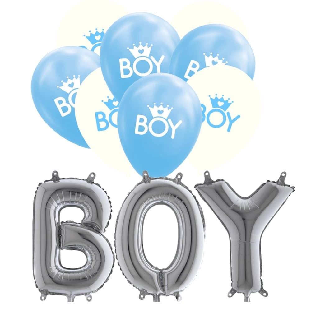 Ballong Boy Folieballonger Latexballonger Babyshower Födelsedag