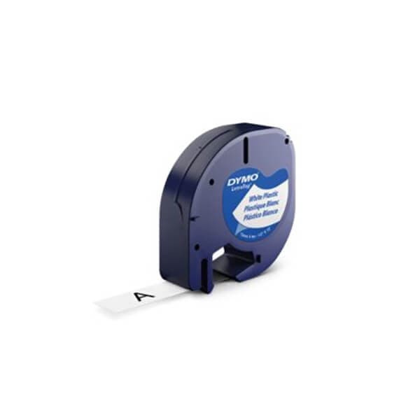 Farvetape S0721660 91221 12mm Sort på Hvid