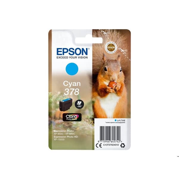 EPSON 378 cyan bläckpatron - ekorre (C13T37824010)