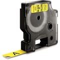 Miniatyrbild 3 av 4: Dymo LabelManager D1 Tapes 12mm x 7m Svart/Gul (kompatibel med LabelManager och LabelWriter Duo)