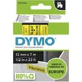 Miniatyrbild 2 av 4: Dymo LabelManager D1 Tapes 12mm x 7m Svart/Gul (kompatibel med LabelManager och LabelWriter Duo)