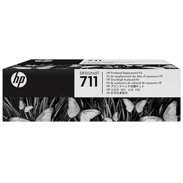HP 711 skrivhuvud för DesignJet - Paket med 1 - Svart / Gul / Cyan / Magenta