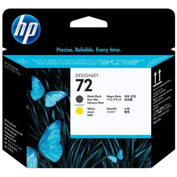 HP 72 originalskrivhuvud - mattsvart och gult - standardkapacitet